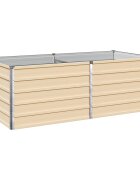 vidaXL Вдигната леха за градина Слонова кост 160 x 80 x 55 см