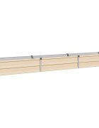 vidaXL Вдигната леха за градина Слонова кост 240 x 40 x 24 см