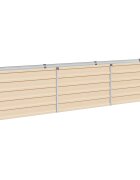 vidaXL Вдигната леха за градина Слонова кост 240 x 40 x 55 см