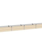vidaXL Вдигната леха за градина Слонова кост 320 x 40 x 24 см