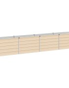 vidaXL Вдигната леха за градина Слонова кост 320 x 40 x 55 см