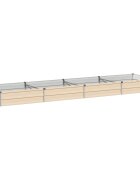 vidaXL Вдигната леха за градина Слонова кост 320 x 80 x 24 см