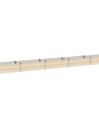 vidaXL Вдигната леха за градина Слонова кост 400 x 40 x 24 см