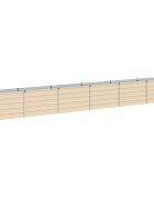 vidaXL Вдигната леха за градина Слонова кост 480 x 40 x 55 см