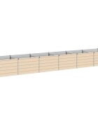 vidaXL Вдигната леха за градина Слонова кост 480 x 80 x 55 см