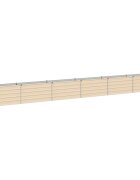 vidaXL Вдигната леха за градина Слонова кост 600 x 40 x 55 см