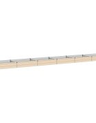 vidaXL Вдигната леха за градина Слонова кост 600 x 80 x 24 см