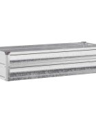 vidaXL Вдигната леха за градина Сребристо 100 x 40 x 24 см оцинкован