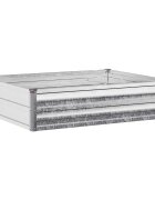 vidaXL Вдигната леха за градина Сребристо 100 x 80 x 24 см оцинкован