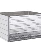 vidaXL Вдигната леха за градина Сребристо 100 x 80 x 55 см оцинкован