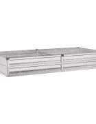 vidaXL Вдигната леха за градина Сребристо 160 x 80 x 24 см оцинкован
