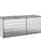 vidaXL Вдигната леха за градина Сребристо 160 x 80 x 55 см оцинкован