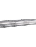 vidaXL Вдигната леха за градина Сребристо 240 x 80 x 24 см оцинкован