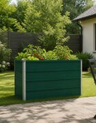 vidaXL Вдигната леха за градина Зелено 100 x 40 x 55 cm Стомана