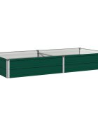 vidaXL Вдигната леха за градина Зелено 160 x 80 x 24 см