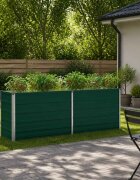 vidaXL Вдигната леха за градина Зелено 163 x 40 x 55 cm Стомана