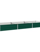 vidaXL Вдигната леха за градина Зелено 240 x 80 x 24 см