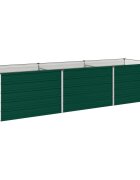 vidaXL Вдигната леха за градина Зелено 240 x 80 x 55 см