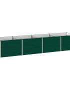 vidaXL Вдигната леха за градина Зелено 320 x 80 x 55 см