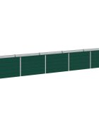 vidaXL Вдигната леха за градина Зелено 400 x 40 x 55 см