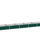 vidaXL Вдигната леха за градина Зелено 400 x 80 x 24 см