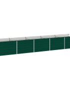 vidaXL Вдигната леха за градина Зелено 400 x 80 x 55 см