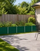 vidaXL Вдигната леха за градина Зелено 400 x 80 x 55 см Стомана
