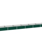 vidaXL Вдигната леха за градина Зелено 480 x 80 x 24 см