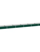 vidaXL Вдигната леха за градина Зелено 600 x 80 x 24 см
