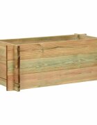 vidaXL Вдигнато легло за зеленчуци Зелено 120 x 80 x 32 см