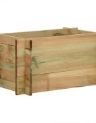 vidaXL Вдигнато легло за зеленчуци Зелено 80 x 80 x 32 см