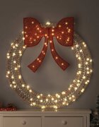 vidaXL Венец 150 LED светодиода Топло бяло 121 x 121 x 10 см PET