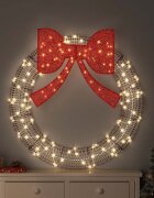 vidaXL Венец 150 LED светодиода Топло бяло 121 x 121 x 10 см PET