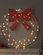 vidaXL Венец 60 LED светодиода Топло бяло 76 x 76 x 8 см PET