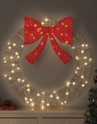 vidaXL Венец 60 LED светодиода Топло бяло 76 x 76 x 8 см PET