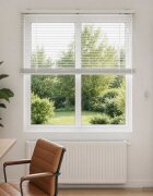 vidaXL Венецианска щора Бяло 105 x 130 cm 35 mm