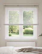vidaXL Венецианска щора Бяло 135 x 160 см 35 mm