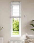 vidaXL Венецианска щора Бяло 40 x 160 cm 35 mm Солидно пауловния дърво