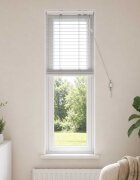 vidaXL Венецианска щора Бяло 45 x 130 см 35 mm Солидно пауловния дърво