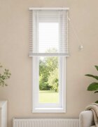 vidaXL Венецианска щора Бяло 55 x 130 см 35 mm Солидно пауловния дърво