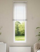 vidaXL Венецианска щора Бяло 65 x 160 см 35 mm Солидно пауловния дърво