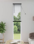 vidaXL Венецианска щора Черен 213 x 50 см 25 mm ПВЦ