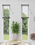vidaXL Венецианска щора Черно 220 x 40 см 25 мм Алуминий