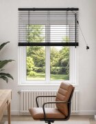 vidaXL Венецианска щора Черно 85 x 130 см 35 mm