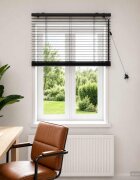 vidaXL Венецианска щора Черно 95 x 160 см 35 mm