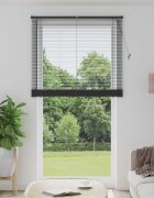 vidaXL Венецианска щора Сребристо сиво 213 x 110 см 25 mm ПВЦ
