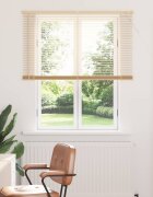 vidaXL Венецианска щора Светло кафяво с шарка 150 x 120 cm 25 mm ПВЦ