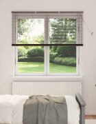 vidaXL Венецианска щора Тъмно кафяво с шарка 150 x 150 cm 25 mm ПВЦ