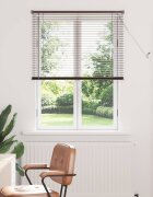 vidaXL Венецианска щора Тъмно кафяво с шарка 150 x 70 cm 25 mm ПВЦ