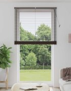 vidaXL Венецианска щора Тъмно кафяво с шарка 213 x 120 см 25 mm ПВЦ